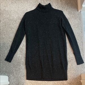 Everlane Speckled Black Long Sleeve Cashmere Dress
